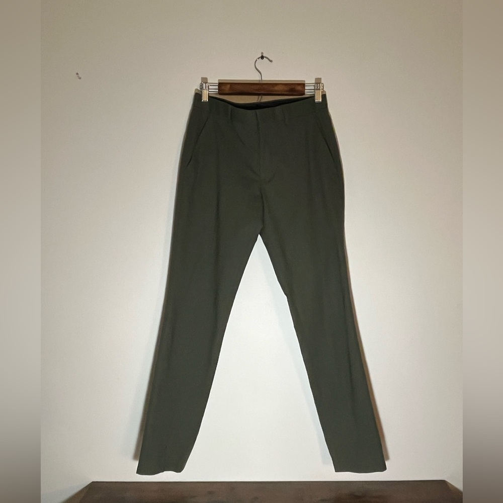Express Extra Slim Olive Green Chambrays Suit Pants